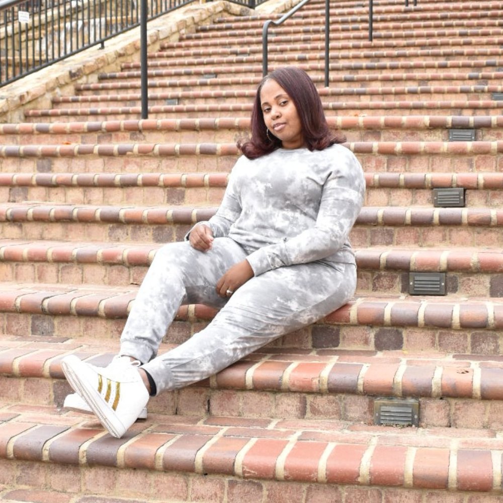 Gray Tie Dye Sweatsuit